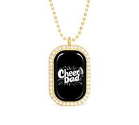 Oudrspo Collier avec pendentif en diamant blanc brillant pour femme, accessoire idéal pour les pom-pom girls