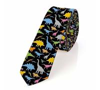 Oudrspo Cravate colorée en forme de dinosaure pour homme, cravate pour garçon, fête de mariage, de vacances