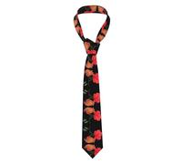 Oudrspo Cravate de costume bicolore à imprimé fleur de lune pour homme adulte, idéale pour les occasions professionnelles et autres événements.