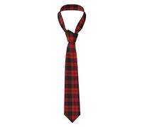 Oudrspo Cravate écossaise à carreaux Tartan rouge noir pour hommes, costume de fête, cravate formelle de mariage, d'affaires, grands cadeaux pour hommes