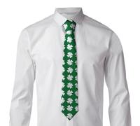 Oudrspo Cravate homme à motif trèfle vert pour la Saint-Patrick, cravate classique formelle pour jeune homme, cravate de mariage ou d'affaires
