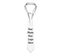 Oudrspo Cravate Photo Personnalisée pour Hommes, Cravate Photo Personnalisée, Cravate d'Affaires, Cravates Imprimées Personnalisées pour Homme Cadeaux pour Papa, Mari, Petit Ami, Hommes, Amis