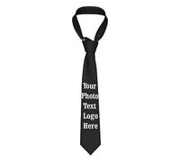 Oudrspo Cravate Photo Personnalisée pour Hommes, Cravate Photo Personnalisée, Cravate d'Affaires, Cravates Imprimées Personnalisées pour Homme Cadeaux pour Papa, Mari, Petit Ami, Hommes, Amis