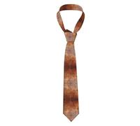 Oudrspo Cravate pour homme avec fond rouille abstrait, cravate en soie classique tendance de 3,15 pouces (8 cm), cadeau de Noël pour la fête des pères, Thanksgiving, fête de mariage