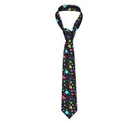 Oudrspo Cravates pour hommes Vintage années 80 90 cravate géométrique cravate causale cravates de marié pour hommes