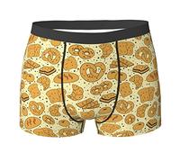 Oudrspo Croissant Bread Point sous-vêtement pour Homme Boxer Slip en Polyester avec Ceinture élastique