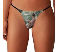 Oudrspo Culotte String White Swan Woman Lake pour Femme, sans Coutures, Invisible