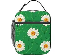 Oudrspo Daisy Flower Green Lunch Box Réutilisable Isolé Lunch Bag Ladies Men's Lunch Box Convient pour Camping Office School