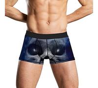 Oudrspo Death Skull Boxer pour Homme à séchage Rapide sous-vêtements Respirants avec Ceinture élastique