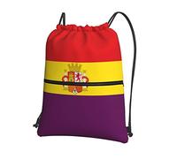 Oudrspo Drapeau républicain espagnol cordon avec fermeture éclair Sackpack Gym Sports, sac à dos étanche String Bag Cinch
