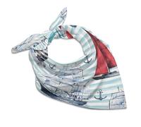 Oudrspo Écharpe carrée en soie imprimée nuit étoilée pour femme, Multi 16, 18x18 In