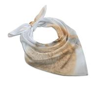 Oudrspo Écharpe carrée en soie imprimée nuit étoilée pour femme, Multicolore 2, 25x25 In