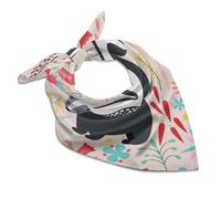 Oudrspo Écharpe carrée en soie imprimée nuit étoilée pour femme, multicolore 5, 18x18 In