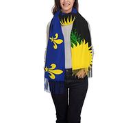 Oudrspo Écharpe drapeau de la Guadeloupe pour femmes et hommes, écharpes chaudes d'hiver à la mode, grandes écharpes et châles