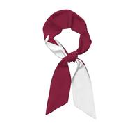 Oudrspo Écharpe longue en soie rayée aux couleurs du drapeau du Qatar, 100% polyester, 7,9 cm x 119 cm, douce, idéale pour un usage quotidien décontracté.