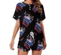 Oudrspo Ensemble Pyjama Femme « C'est Mon Anniversaire » pour Bateau de croisière, Manches Courtes, Doux et Confortable.