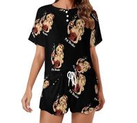 Oudrspo Ensemble Pyjama Femme Pot Dealer, Manches Courtes, vêtements de détente Doux, Pyjama