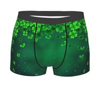 Oudrspo Fallen Leaves Shamrock St Patrick's Day Boxer pour Homme, évacuant l'humidité et Respirant, Tailles Assorties