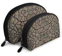 Oudrspo Femmes Cracked Earth Voyage Cosmétique Sacs Étanche 2PC Maquillage Pochette Cosmétique Et Articles De Toilette Organisateur Sac Portable Voyage Trousse De Toilette Filles