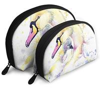 Oudrspo Femmes Swan Song Voyage Cosmétique Sacs Étanche 2PC Maquillage Pochette Cosmétique Et Articles De Toilette Organisateur Sac Portable Voyage Trousse De Toilette Filles