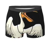 Oudrspo Funny Pelican Karates Boxer élastique de qualité supérieure Absorbant la Transpiration, sous-vêtements Confortables et Respirants pour Homme