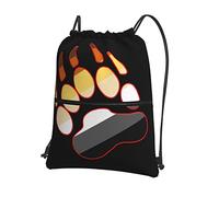 Oudrspo Gay Bear Pride Paw Funny Drawstring avec fermeture à glissière Sackpack Gym Sports, sac à dos étanche String Bag Cinch