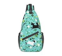 Oudrspo Goat Frolic Sling Bag Sac à dos de voyage à bandoulière pour homme et femme, épaules gauche et droite réglables, sac à dos de randonnée décontracté