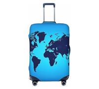 Oudrspo Housse de Valise élastique Lavable avec Motif Carte du Monde, Compatible avec Les valises Cabine de 45 à 80 cm (18 à 32 Pouces).