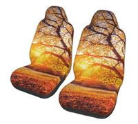 Oudrspo Housses de siège Auto universelles « Shedding Faded Leaves on The Hill Slop » (Ensemble de 2 pièces) - Protections Extensibles pour sièges Avant de Voitures, camions et VUS