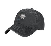 Oudrspo Johnny Leo SMET Hallyday Casquette Hat Distressed Cotton Washed Denim Washed Denim Baseball Cap Cowboy Unisex décor Fashionable Vintage