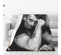 Oudrspo Johnny Leo SMET Hallyday Couverture en Flanelle Ultra Douce en Micro Polaire Couverture Chaude et Confortable en Peluche Couverture de lit légère pour canapé 101,6 x 76,2 cm