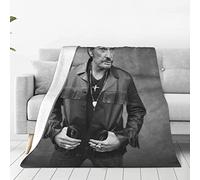 Oudrspo Johnny Leo SMET Hallyday Couverture Polaire Super Douce Ultra Douce en Micro Peluche Peluche jeté de lit en Microfibre Vacances Hiver Cabine couvertures Chaudes 101,6 x 76,2 cm