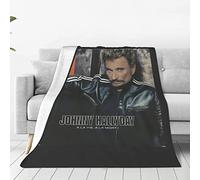 Oudrspo Johnny Leo SMET Hallyday Couverture Polaire Super Douce Ultra Douce en Micro Peluche Peluche jeté de lit en Microfibre Vacances Hiver Cabine couvertures Chaudes 101,6 x 76,2 cm