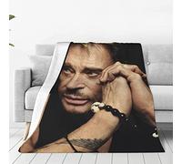 Oudrspo Johnny Leo SMET Hallyday Couverture Ultra Douce Micro Polaire Couverture Jeté Toutes Saisons Fuzzy Léger Jeter Couvertures pour Bureau Entreprise Maison Canapé Lit Canapé 40"x30"