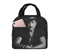 Oudrspo Johnny Leo Smet Hallyday Lunch Box pour Homme Sac à Lunch Réutilisable Homme Adulte Adolescent Femme Garçon Fille - Petite Lunch Box Isotherme pour Pique-Nique Travail École