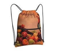 Oudrspo Joyeux Thanksgiving Images cordon sac à dos sac cordon fermeture éclair sac à dos Sport Gym voyage Yoga sac à dos pour hommes femmes