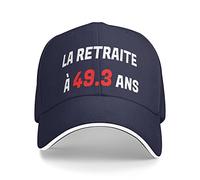 Oudrspo La Retraite À 49.3 Ans Contre la réforme des retraites Casquette de Baseball Homme et Femme Duck Tongue Hat Casquette Réglable