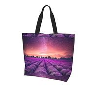 Oudrspo Lavender Fields Sac à bandoulière de grande capacité pour femme, shopping quotidien, shopping, sac à main
