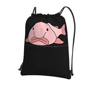 Oudrspo Love Blob Fish Blobfish Cordon de serrage avec fermeture éclair Sackpack Gym Sports, sac à dos étanche String Bag Cinch