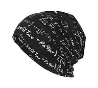 Oudrspo Math Physique Formule Science Chapeau Adulte Crâne Cap Chaud Slouchy Tricot Chapeau Chapeaux Cadeau Créatif pour Hommes Femmes Noir