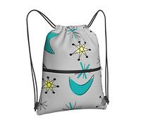 Oudrspo Mi siècle moderne atomique cordon sac à dos sac cordon fermeture éclair sac à dos Sport Gym voyage Yoga sac à dos pour hommes femmes