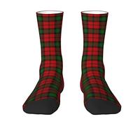 Oudrspo Old Scotsman Clan Kerr Tartan Plaid Hommes et Femmes Crew Chaussettes, Tartan Plaid Nouveauté Mode Casual Crew Tube Sock Athletic Sports Dress Chaussettes