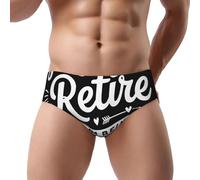 Oudrspo on ne Peut Pas Prendre sa Retraite Quand on est Excellent - Slip pour Homme imprimé - sans Braguette - Ceinture élastique Couverte