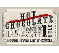 Oudrspo Panneaux métalliques pour chocolat chaud, décor de boulangerie Vintage, Never Let It Cool, Plaque d'affiche rétro, décoration murale pour la maison, café, bar, Restaurant, 8x12 pouces