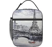 Oudrspo Paris Eiffel Art Lunch Box Réutilisable Sac À Lunch Isotherme Dames Hommes Boîte À Lunch Adaptée Au Camping Bureau École