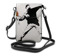 Oudrspo Petits Sacs à bandoulière Rage Fleur Lanceur téléphone Portable Sac à Main Femme en Cuir PU Sac à bandoulière Portefeuille Pochette Sac à Main