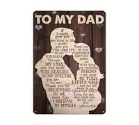 Oudrspo Plaque en métal aluminium vintage « À mon père, si je pouvais te donner une chose dans la vie » 40,6 x 30,5 cm
