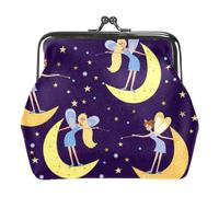 Oudrspo Porte-Monnaie à Boucle pour Femmes Multi-9 Pretty Girls et Moon Pochette à Fermeture à Baiser Porte-Monnaie Portefeuilles