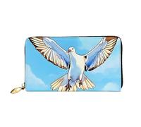 Oudrspo Portefeuille à Fermeture éclair Longue pour Femme Seagulls in Flight, 7,48 x 4,13 Pouces, livré avec des emplacements pour Cartes de crédit à l'intérieur, léger et Durable.