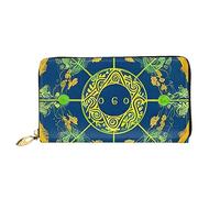 Oudrspo Portefeuille à Fermeture éclair Longue pour Femme Yin Yang Totem, 7,48 x 4,13 Pouces, livré avec des emplacements pour Cartes de crédit à l'intérieur, léger et Durable.